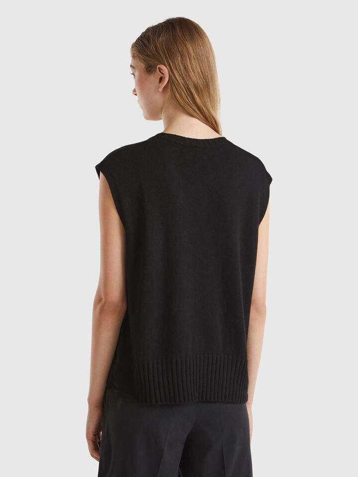 SLEEVELESS SWEATER Women image number 2